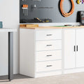 Vidaxl garagekast 60x51x85 cm massief grenenhout wit