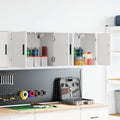 Vidaxl garagewandkasten 2 st spaanplaat wit