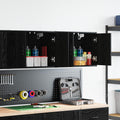 Vidaxl garagewandkasten 2 st spaanplaat zwart