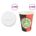 Vidaxl papieren koffiekopjes met deksel 1000 st 4oz 100 ml