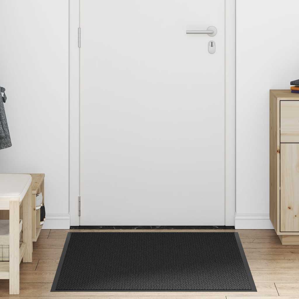 Vidaxl deurmat 80x120 cm zwart