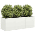 Vidaxl plantenbak 120x40x40 cm koudgewalst staal wit