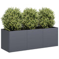 Vidaxl plantenbak antraciet 120x40x40 cm koudgewalst staal