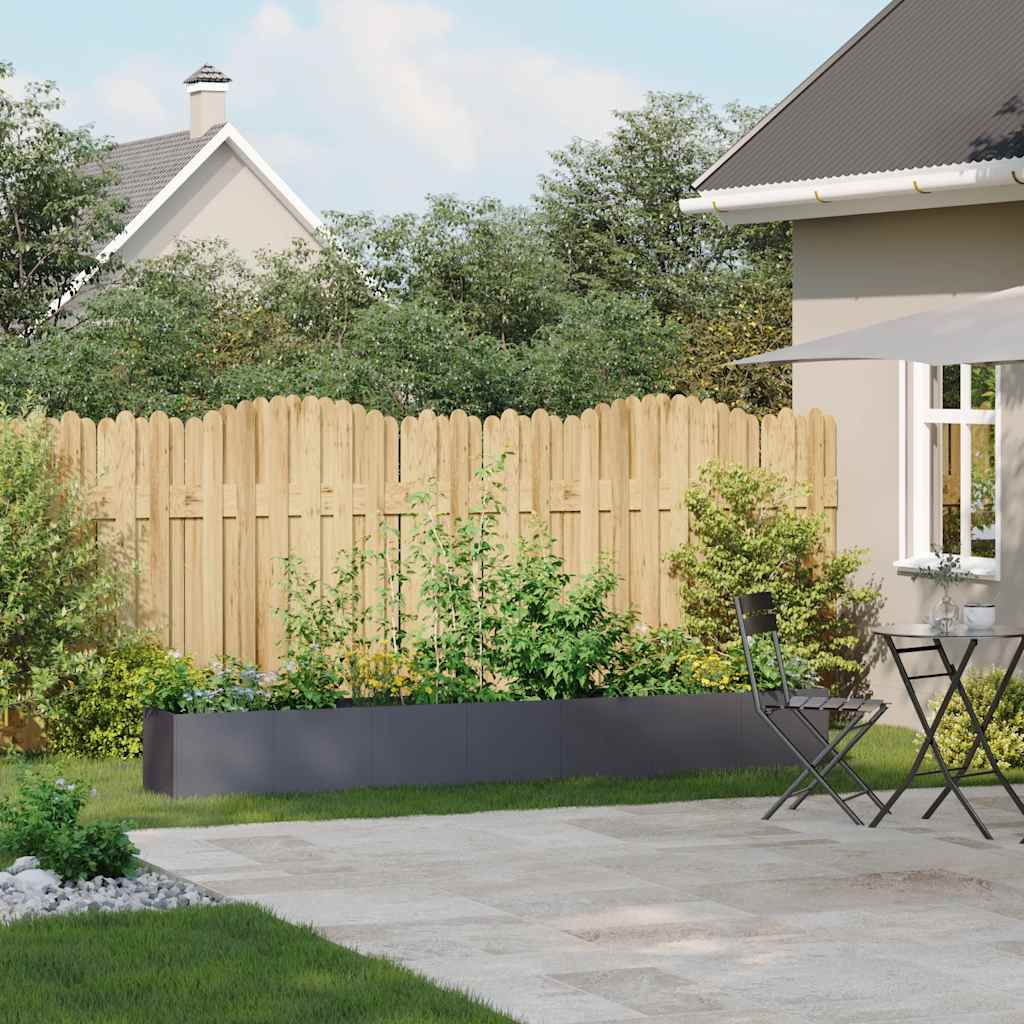 Vidaxl plantenbak 280x40x40 cm koudgewalst staal antracietkleurig