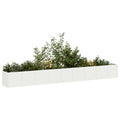 Vidaxl plantenbak 360x40x40 cm koudgewalst staal wit