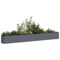 Vidaxl plantenbak 360x40x40 cm koudgewalst staal antracietkleurig