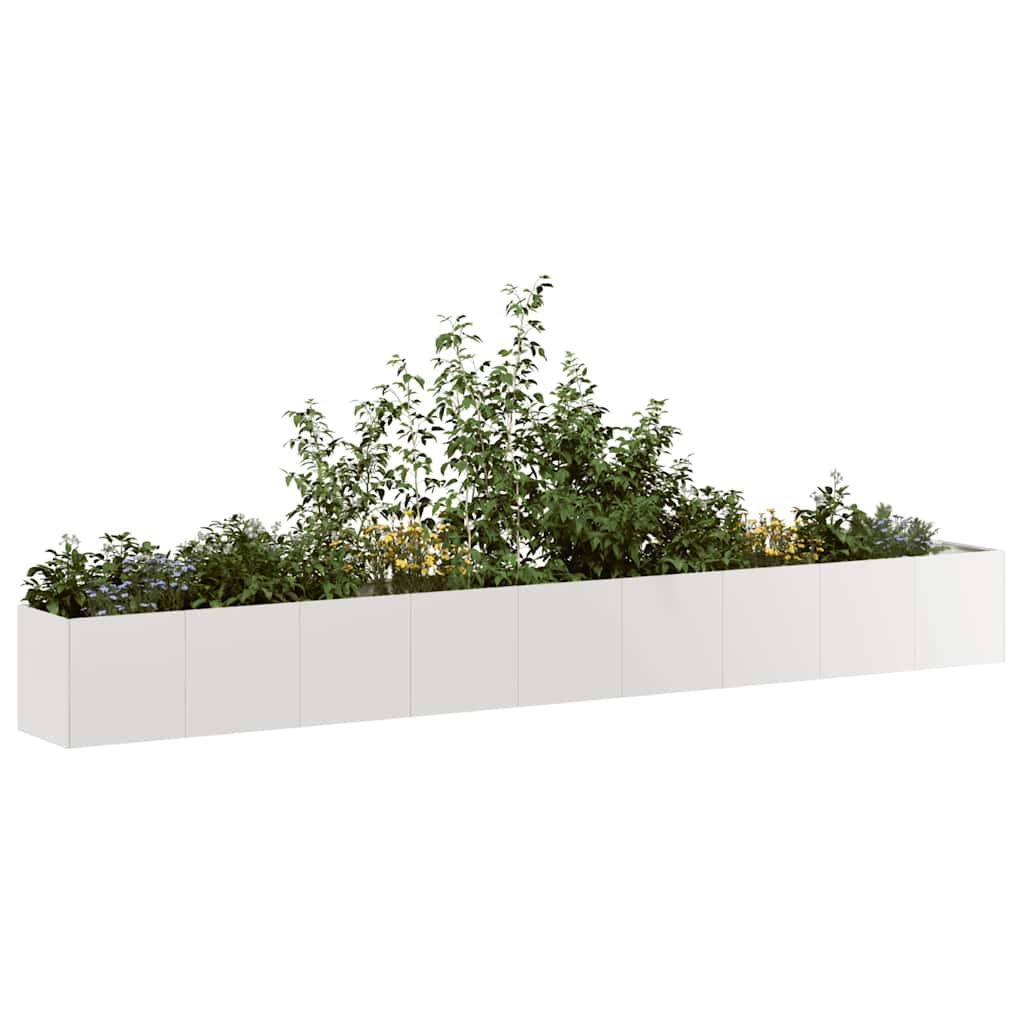 Vidaxl plantenbak 360x40x40 cm roestvrij staal