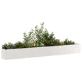 Vidaxl plantenbak 360x40x40 cm roestvrij staal