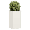 Vidaxl plantenbak 40x40x80 cm koudgewalst staal wit