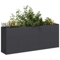 Vidaxl plantenbak 200x40x80 cm koudgewalst staal zwart