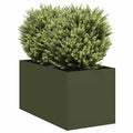 Vidaxl plantenbak 40x80x40 cm koudgewalst staal olijfgroen