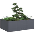 Vidaxl plantenbak 120x80x40 cm staal antracietkleurig