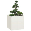Vidaxl plantenbak 80x80x80 cm staal wit