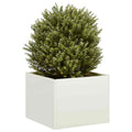 Vidaxl plantenbak 40x40x30 cm staal wit