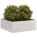 Vidaxl plantenbak 80x80x30 cm roestvrij staal