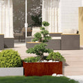 Vidaxl plantenbak roestig 100x100x40 cm weervast staal
