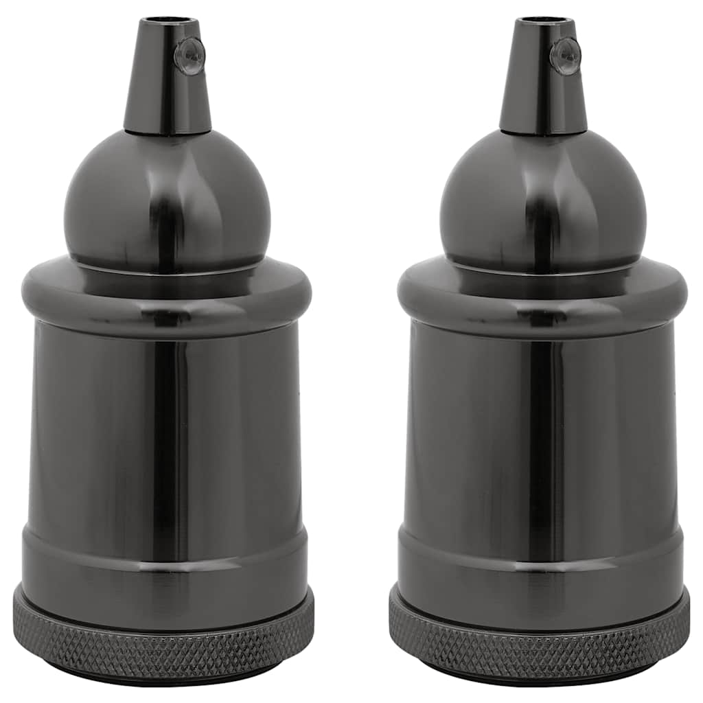 Vidaxl lamphouders 2 st glanzend zwart e27