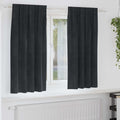 Vidaxl verduisterende gordijnen 2 pcs zwart 140 x 175 cm fluweel