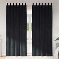 Vidaxl verduisterende gordijnen 2 pcs zwart 140 x 260 cm fluweel