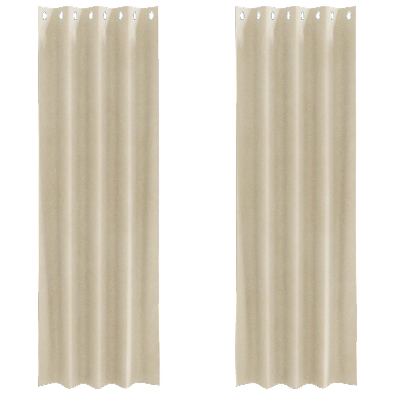 Vidaxl verduisterende gordijnen 2 pcs crème 140 x 245 cm fluweel