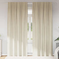 Vidaxl verduisterende gordijnen 2 pcs crème 140 x 225 cm fluweel