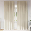 Vidaxl verduisterende gordijnen 2 pcs crème 140 x 260 cm fluweel