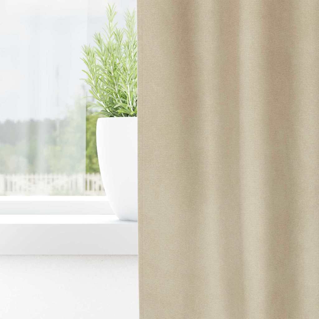 Vidaxl verduisterende gordijnen 2 pcs crème 140 x 225 cm fluweel