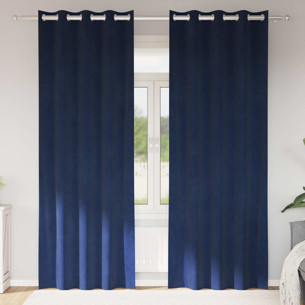 Vidaxl gordijnen 2 st donkerblauw 140 x 260 cm fluweel