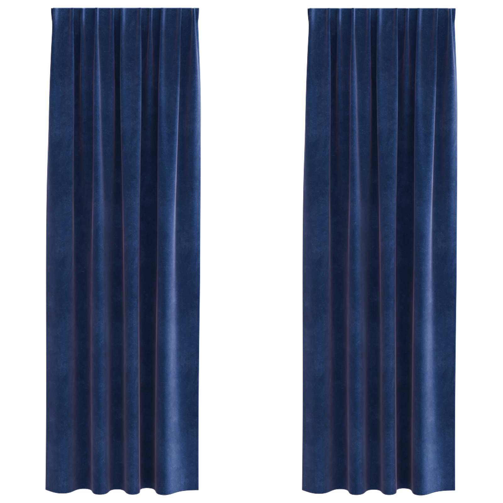 Vidaxl verduisterende gordijnen 2 pcs donkerblauw 140 x 225 cm fluweel