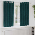 Vidaxl verduisterende gordijnen 2 pcs donkergroen 140 x 175 cm fluweel