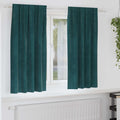 Vidaxl verduisterende gordijnen 2 pcs donkergroen 140 x 175 cm fluweel