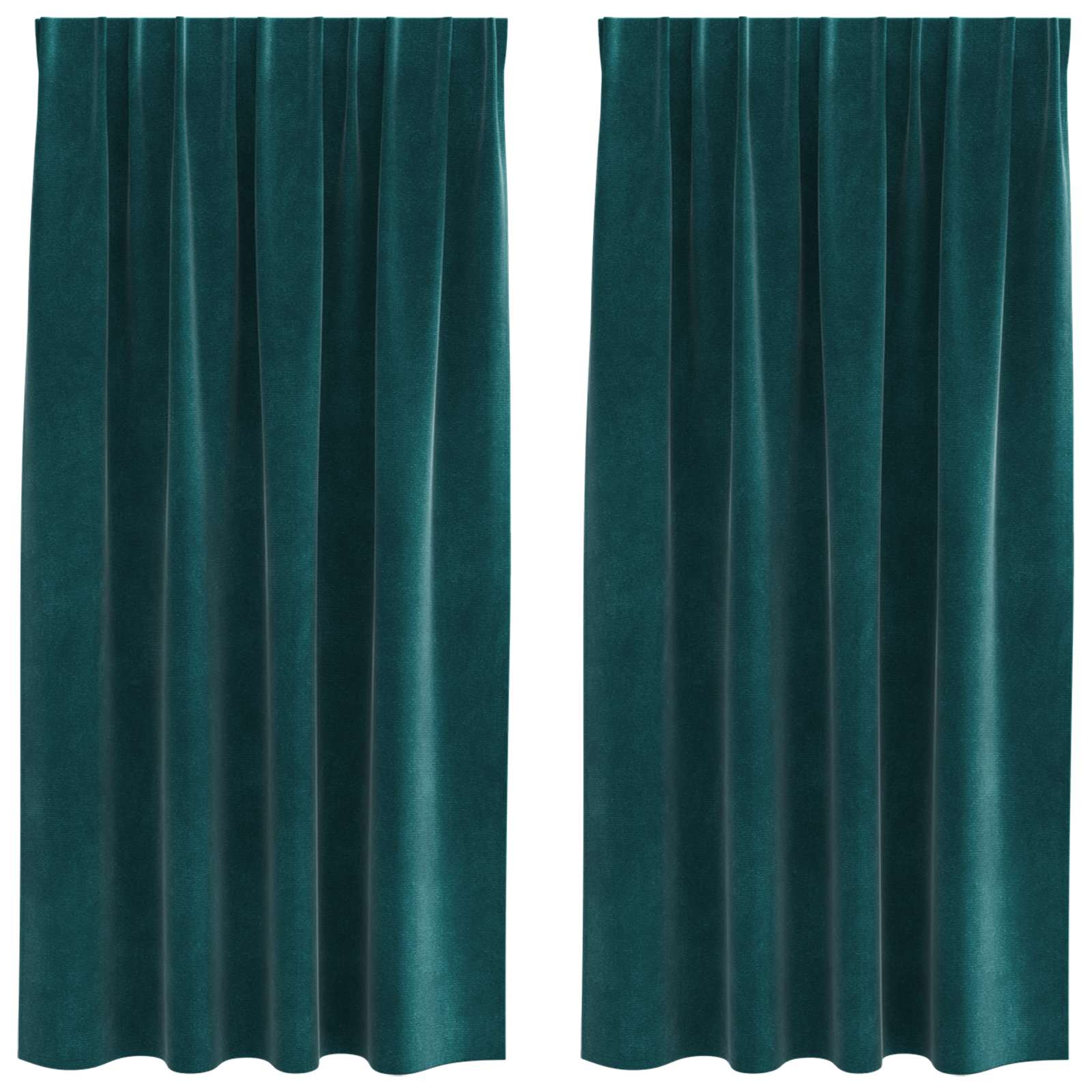 Vidaxl verduisterende gordijnen 2 pcs donkergroen 140 x 175 cm fluweel