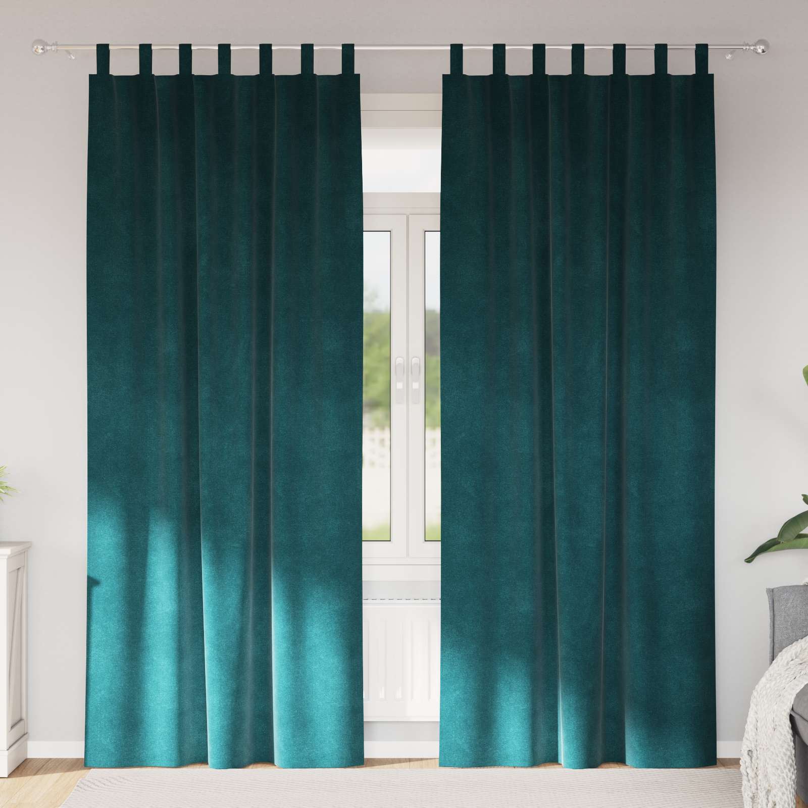 Vidaxl verduisterende gordijnen 2 pcs donkergroen 140 x 245 cm fluweel