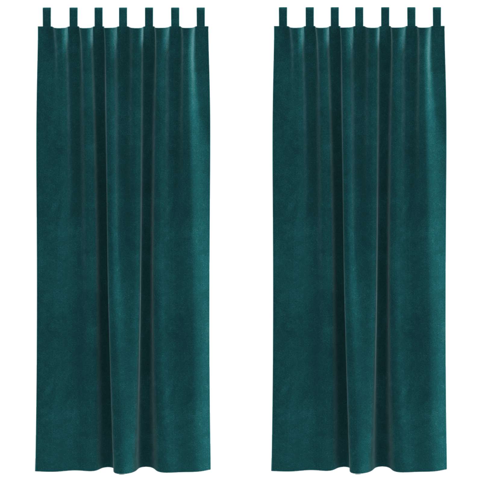 Vidaxl verduisterende gordijnen 2 pcs donkergroen 140 x 245 cm fluweel