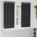 Vidaxl verduisterende gordijnen 2 pcs donkergrijs 140 x 175 cm fluweel