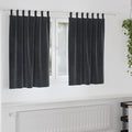 Vidaxl verduisterende gordijnen 2 pcs donkergrijs 140 x 140 cm fluweel