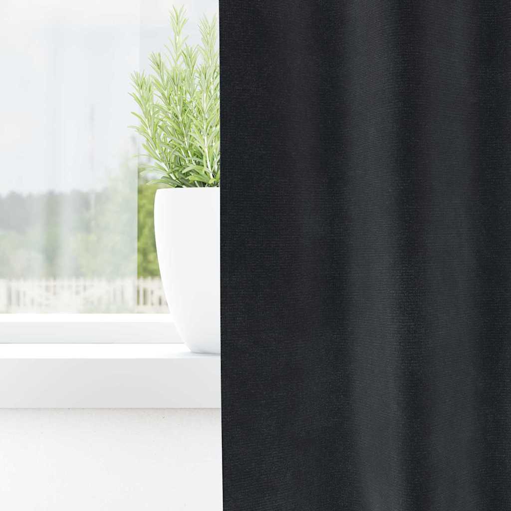 Vidaxl verduisterende gordijnen 2 pcs donkergrijs 140 x 225 cm fluweel