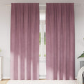 Vidaxl verduisterende gordijnen 2 pcs donkerroze 140 x 260 cm fluweel