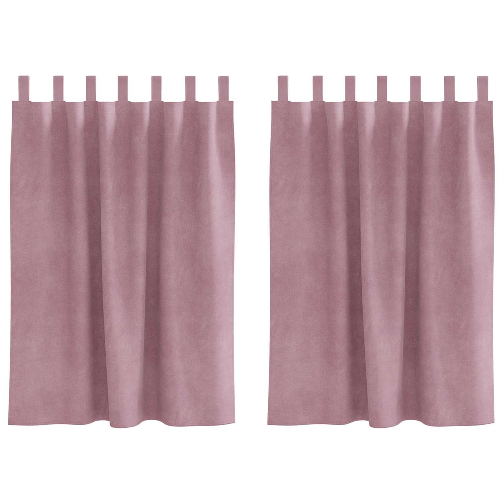 Vidaxl verduisterende gordijnen 2 pcs donkerroze 140 x 140 cm fluweel