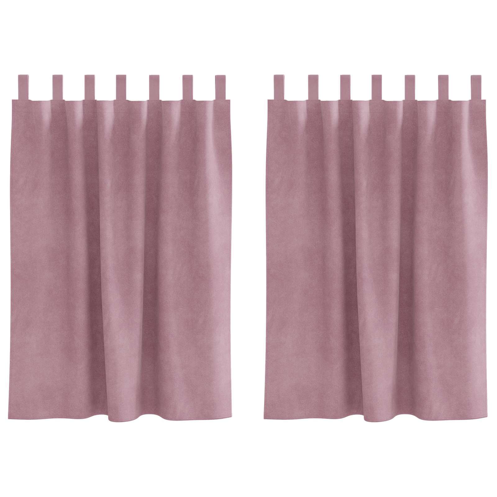 Vidaxl verduisterende gordijnen 2 pcs donkerroze 140 x 140 cm fluweel