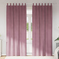 Vidaxl verduisterende gordijnen 2 pcs donkerroze 140 x 245 cm fluweel