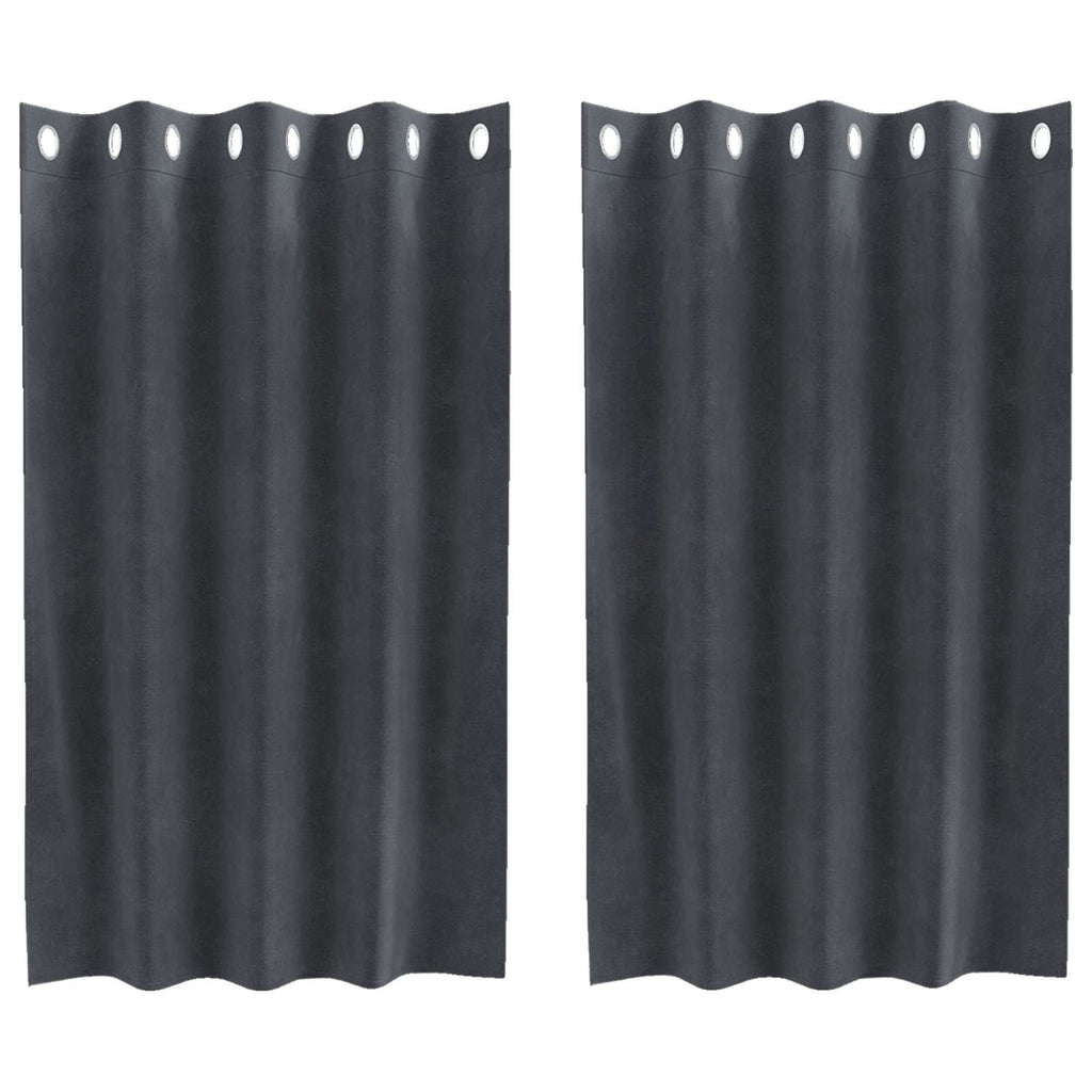 Vidaxl verduisterende gordijnen 2 pcs lichtgrijs 140 x 140 cm fluweel