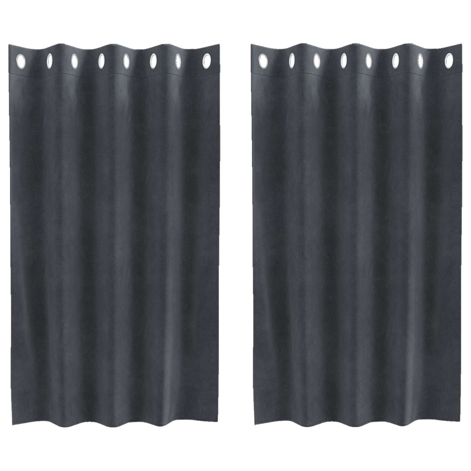 Vidaxl verduisterende gordijnen 2 pcs lichtgrijs 140 x 140 cm fluweel