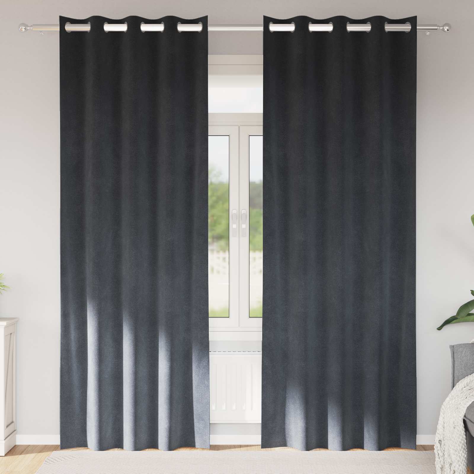 Vidaxl verduisterende gordijnen 2 pcs lichtgrijs 140 x 225 cm fluweel