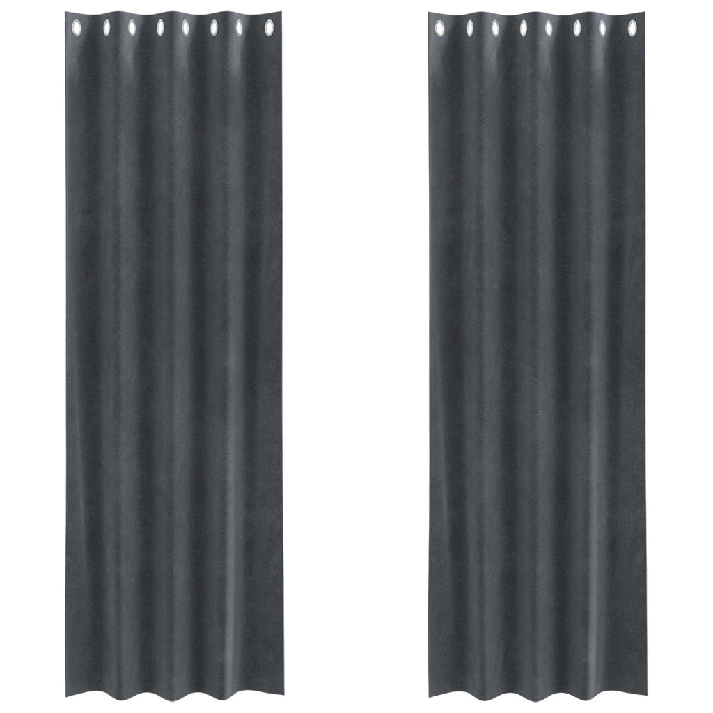Vidaxl verduisterende gordijnen 2 pcs lichtgrijs 140 x 225 cm fluweel