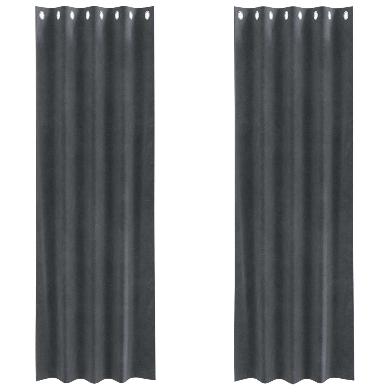 Vidaxl verduisterende gordijnen 2 pcs lichtgrijs 140 x 245 cm fluweel