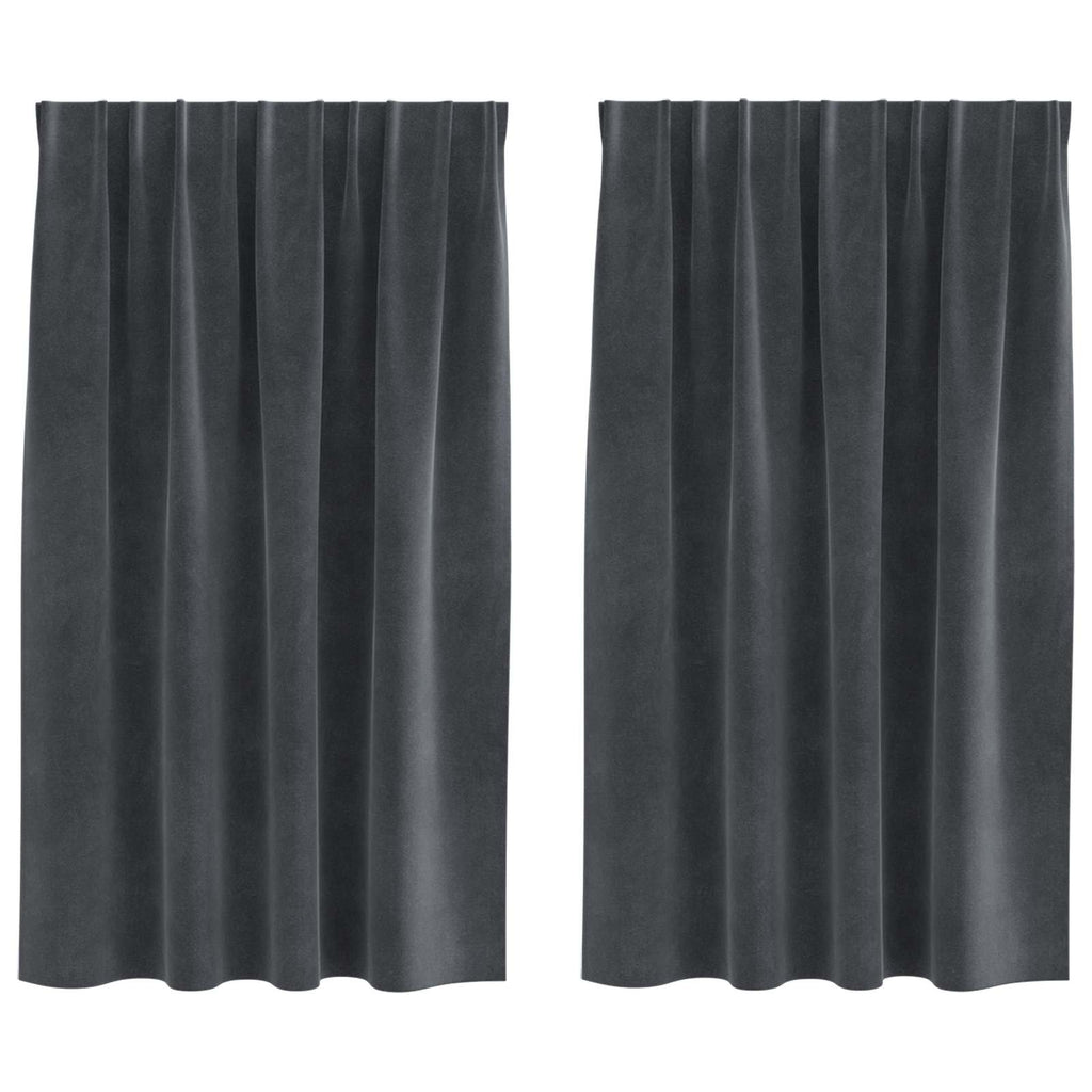 Vidaxl verduisterende gordijnen 2 pcs lichtgrijs 140 x 140 cm fluweel