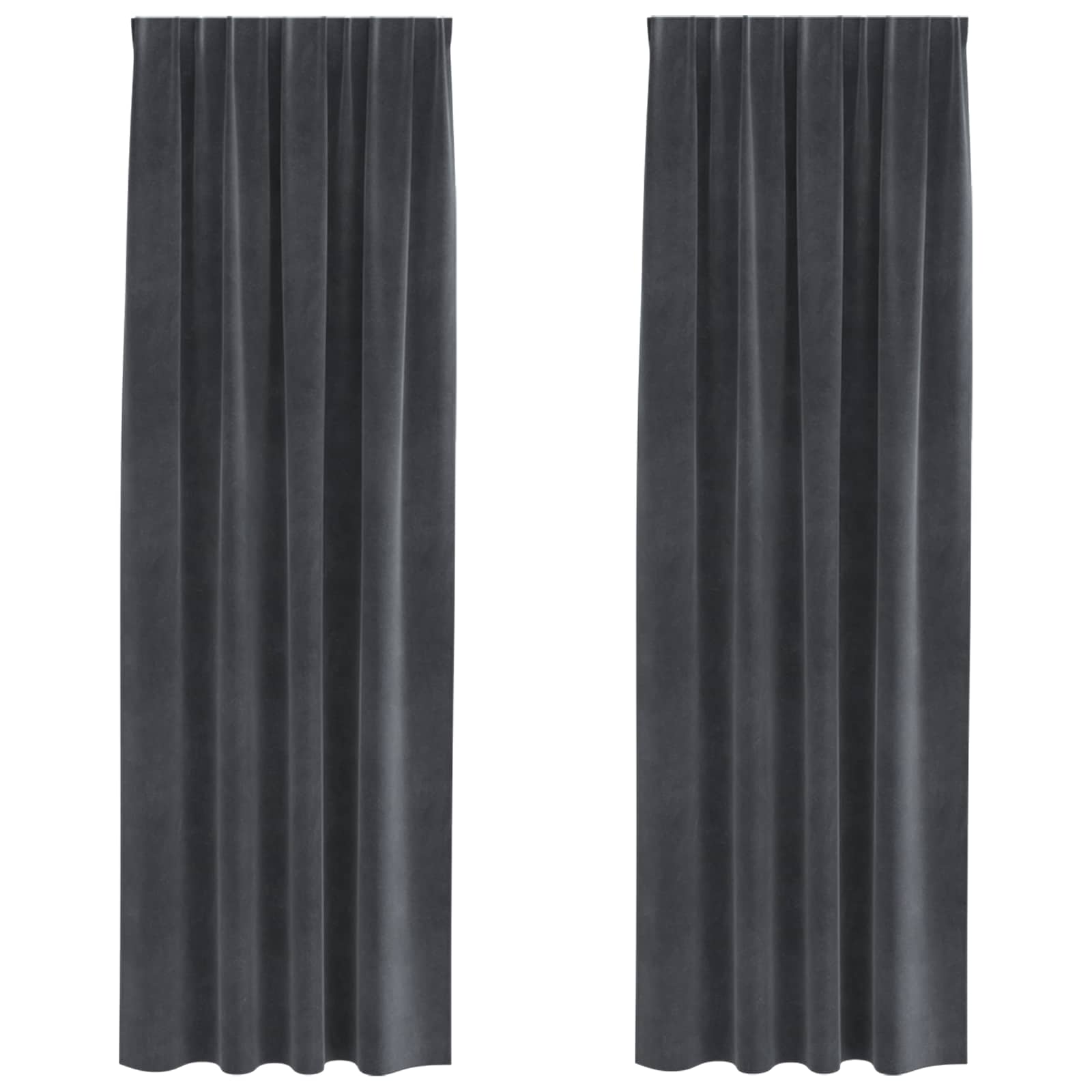 Vidaxl verduisterende gordijnen 2 pcs lichtgrijs 140 x 245 cm fluweel
