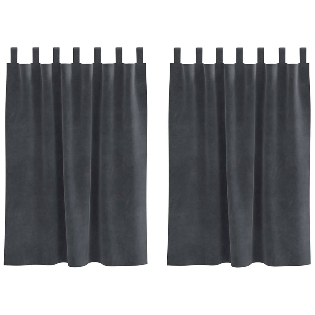 Vidaxl verduisterende gordijnen 2 pcs lichtgrijs 140 x 140 cm fluweel