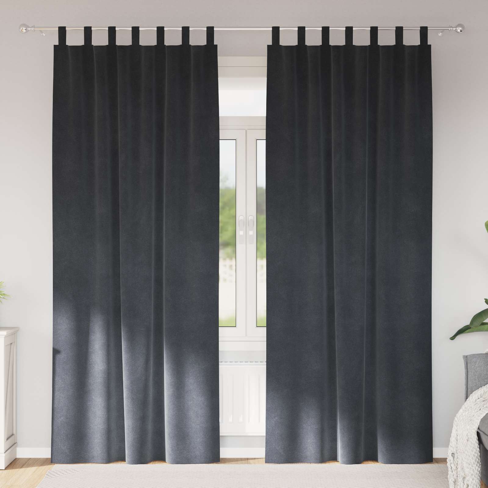 Vidaxl verduisterende gordijnen 2 pcs lichtgrijs 140 x 245 cm fluweel